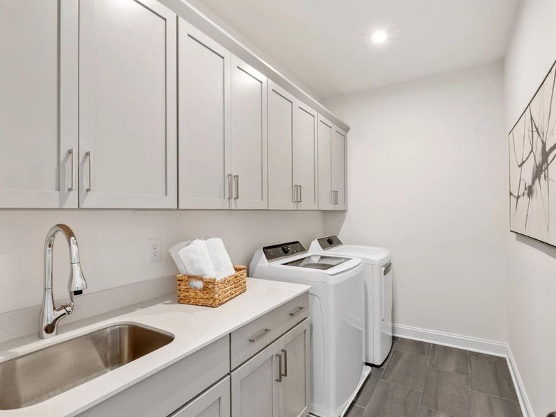 Furnished interior in a model home at Fern Hollow in Buford (Image 13).