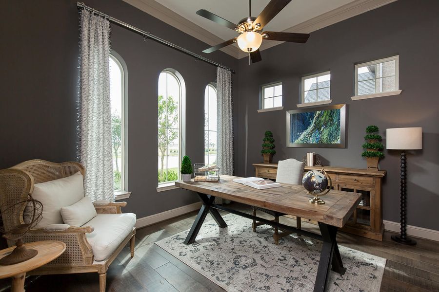 Furnished interior in a model home at Towne Lake 80' in Cypress (Image 18). Furnished interior in a model home at Towne Lake 80' in Cypress (Image 18).