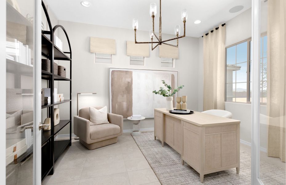 Furnished interior in a model home at Visara in Surprise (Image 8).