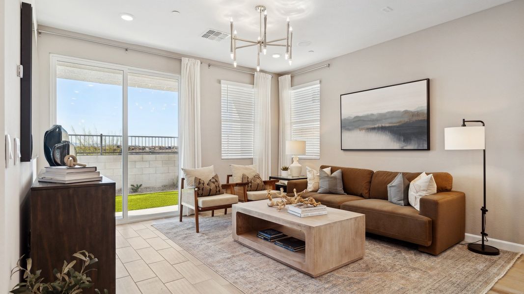 Furnished interior in a model home at The Buttes at Mystic in Peoria (Image 9). Furnished interior in a model home at The Buttes at Mystic in Peoria (Image 9).