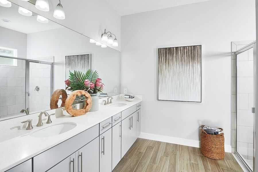 Furnished interior in a model home at Waterset in Apollo Beach (Image 13).