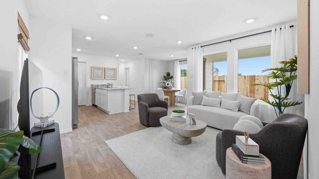 Furnished interior in a model home at Pineapple Square in Houston (Image 4).