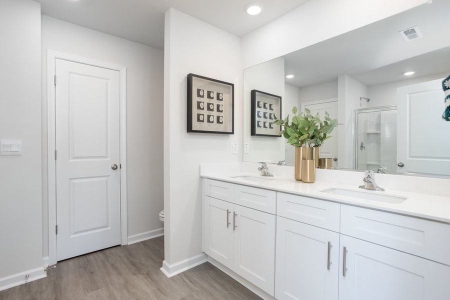 Furnished interior in a model home at Trinity Townes in Trinity (Image 12).