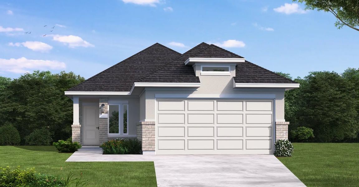 Front exterior of a home in the Garden Grove 40' community, located in San Antonio, TX (Image 3).