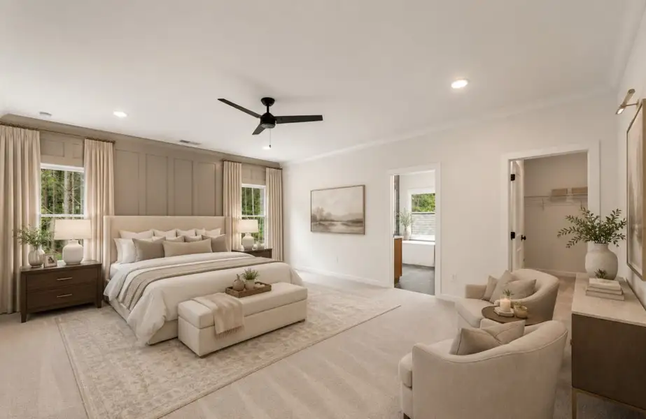 Furnished interior in a model home at The Tillery in Marietta (Image 9).