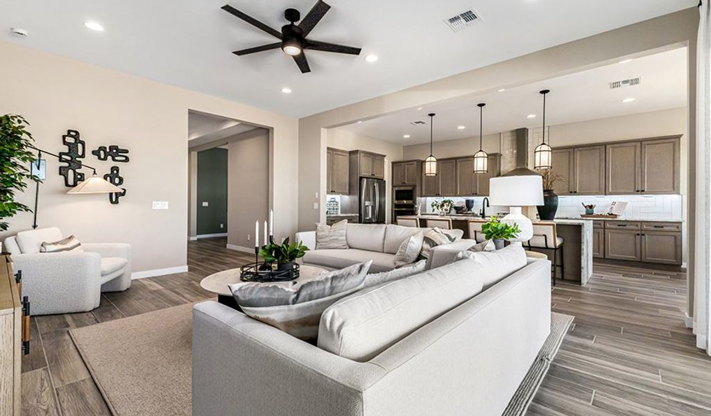 Furnished interior in a model home at Retreat at White Tank Foothills in Waddell (Image 9).