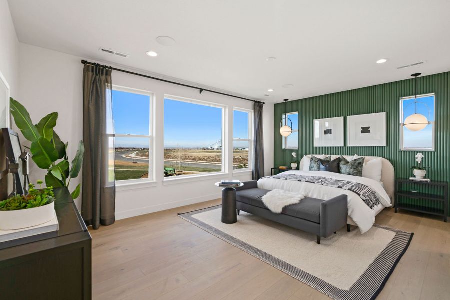 Furnished interior in a model home at Festival at RainDance in Windsor (Image 36).