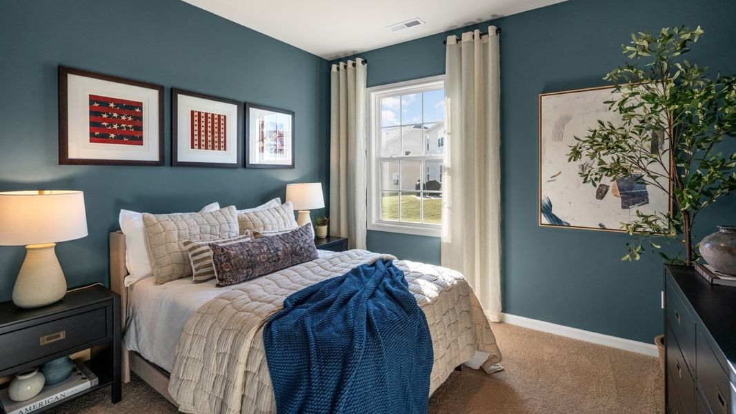 Furnished interior in a model home at The Estates at Edinborough in Gibsonville (Image 24).