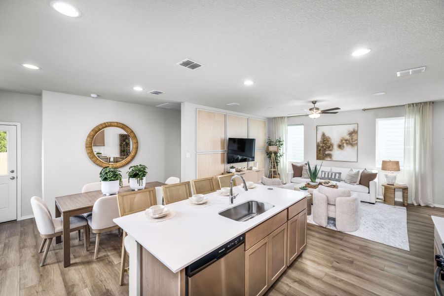 Furnished interior in a model home at Applewhite Meadows in San Antonio (Image 13).