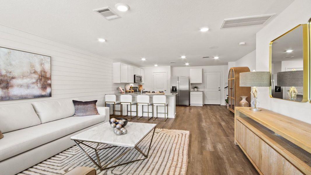 Furnished interior in a model home at Castles Edge in Willis (Image 4).