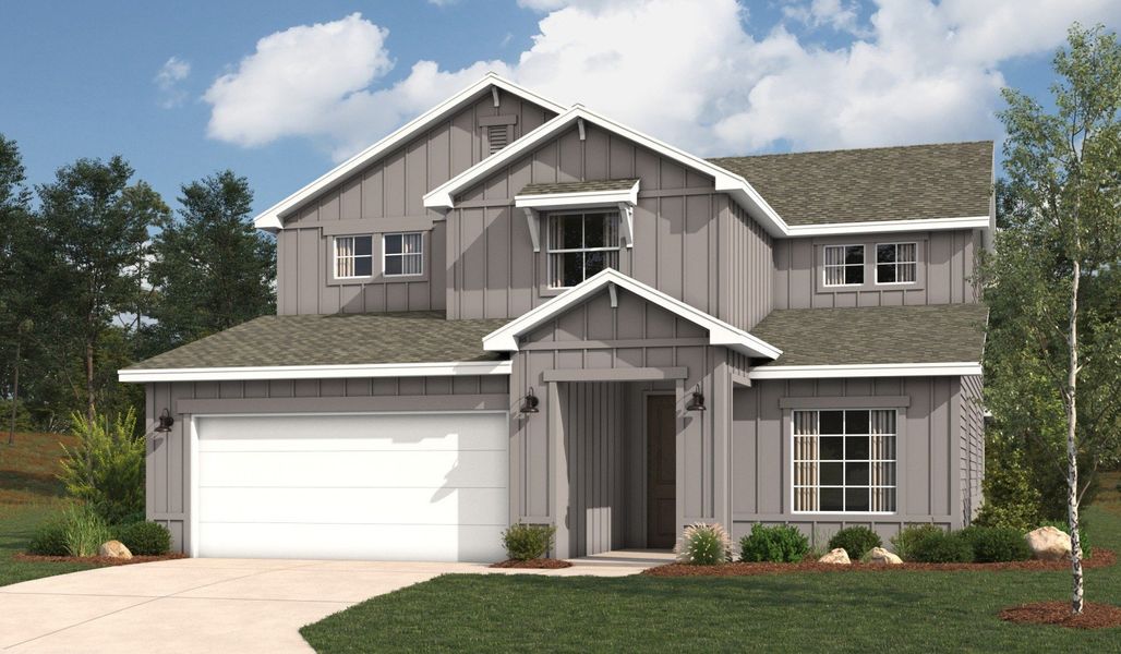 Front exterior of a home in the Hickory Ridge community, located in Elmendorf, TX (Image 25).