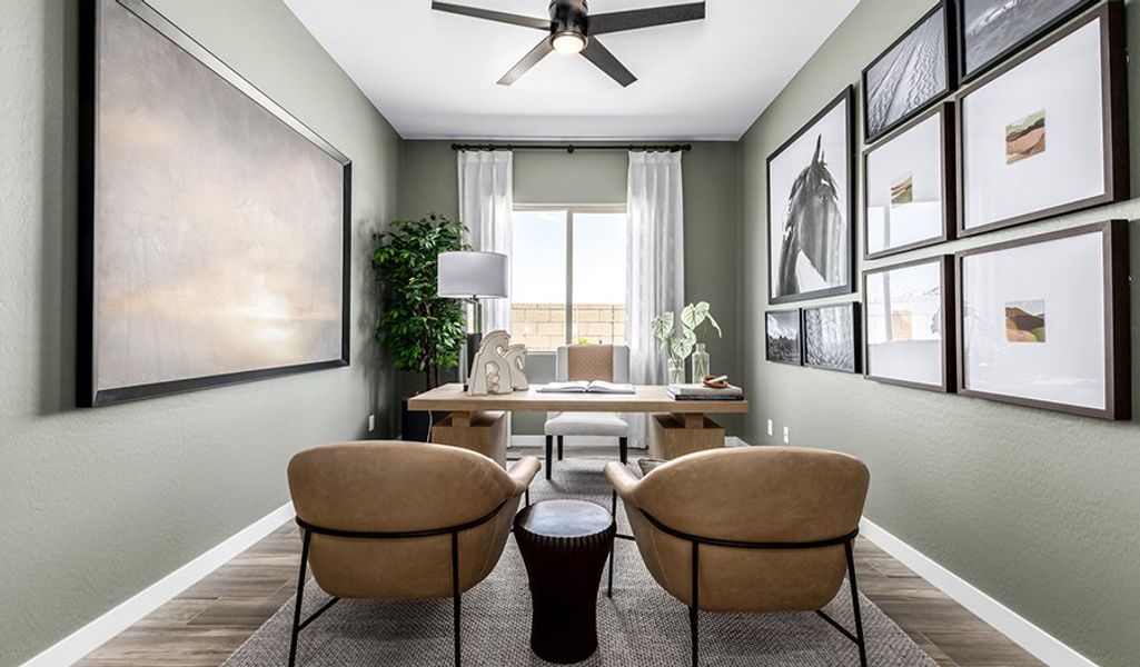 Furnished interior in a model home at Retreat at White Tank Foothills in Waddell (Image 18).