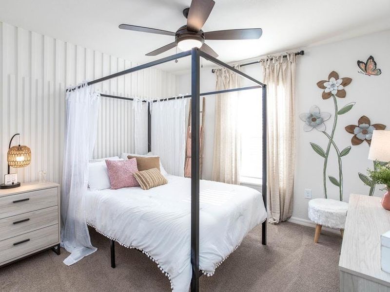 And, the secondary bedrooms are large enough to accommodate sizable furniture - Serendipity model home in Zephyrhills