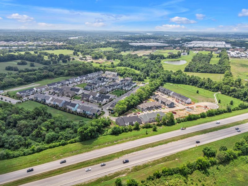 Aerial view of the Oxford Station community in Gallatin, TN, showing layout and nearby surroundings (Image 24).