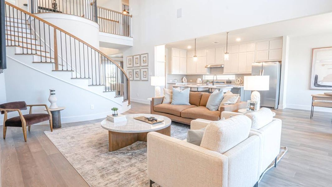 Furnished interior in a model home at Brookfield in Melissa (Image 10).