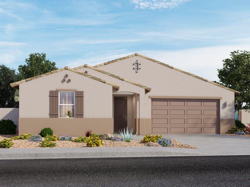 Front exterior of a home in the Naranja Trails community, located in Oro Valley, AZ (Image 12).