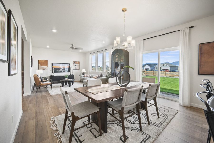Furnished interior in a model home at The Glen in Colorado Springs (Image 11).