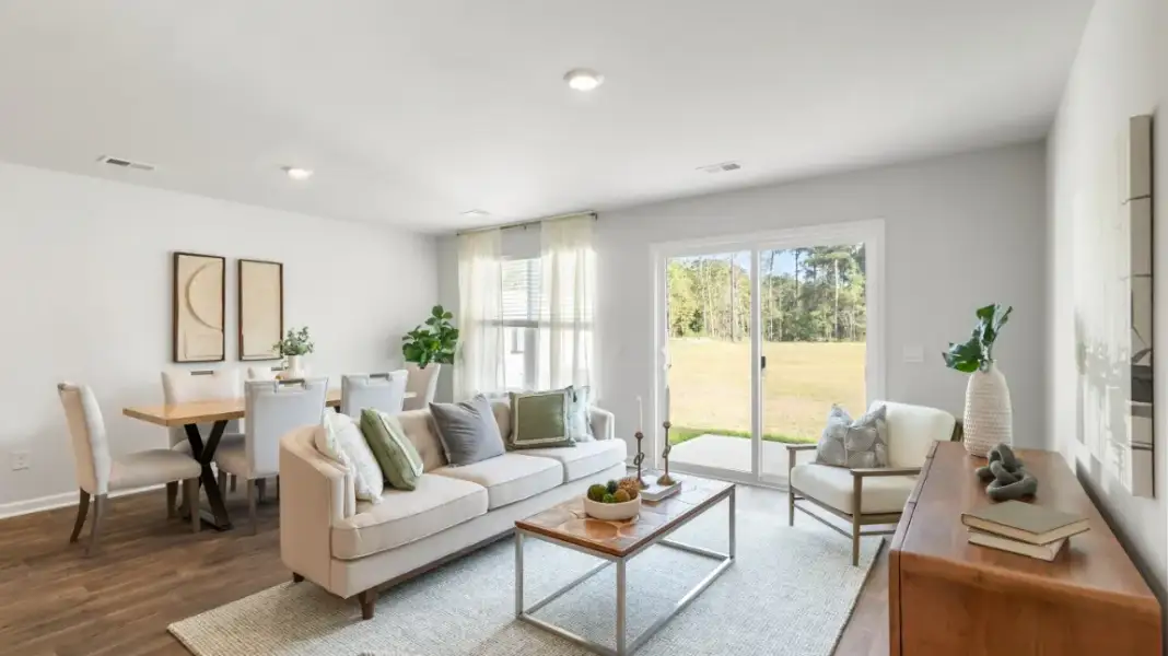 Furnished interior in a model home at Old Bailey Towns in Ridgeland (Image 10).
