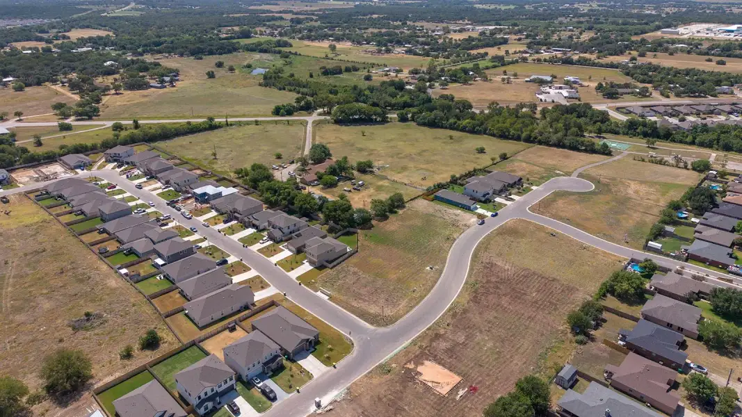 Aerial view of the Hidden Trails community in Belton, TX, showing layout and nearby surroundings (Image 14).