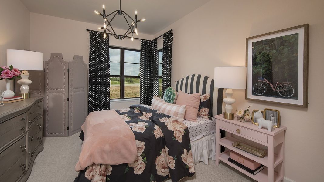 Furnished interior in a model home at Harvest Green 60' in Richmond (Image 14). Furnished interior in a model home at Harvest Green 60' in Richmond (Image 14).