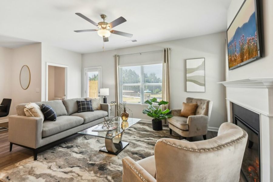 Furnished interior in a model home at Heath Golf and Yacht Club in Heath (Image 10).