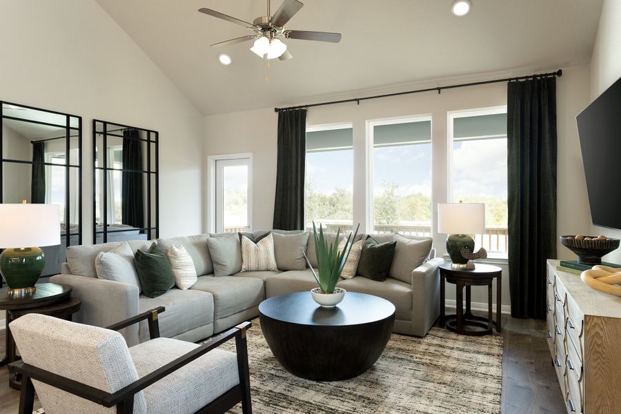 Furnished interior in a model home at Bricewood in Helotes (Image 9).