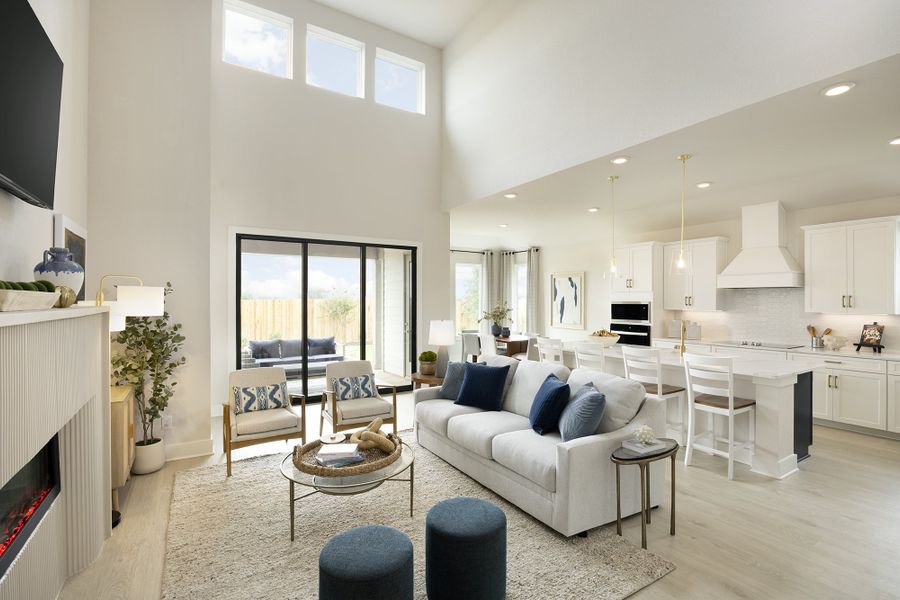 Furnished interior in a model home at Venado Crossing in Cibolo (Image 6).