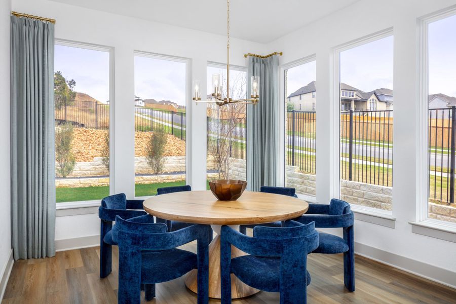 Furnished interior in a model home at Palmera Ridge in Leander (Image 21).