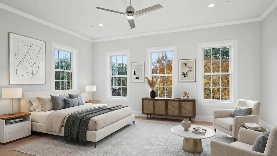 Furnished interior in a model home at Addison Grove in Addison (Image 15).