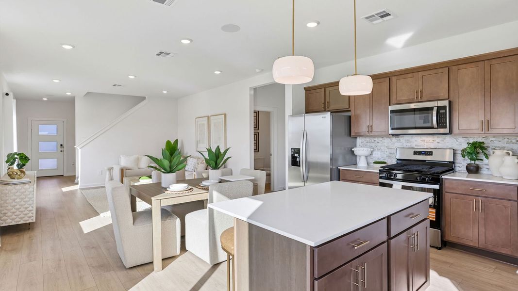 Furnished interior in a model home at Frontier in Mustang Ridge (Image 12).
