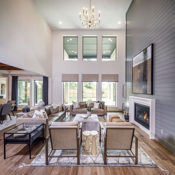 Furnished interior in a model home at The Highlands in Porter (Image 11).
