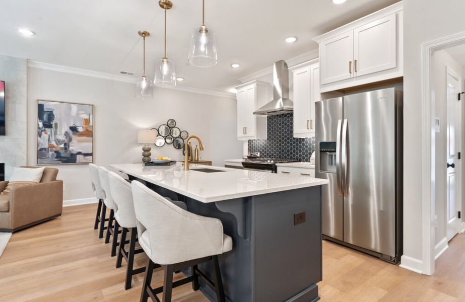 Furnished interior in a model home at Wildwood Place in Powder Springs (Image 6).