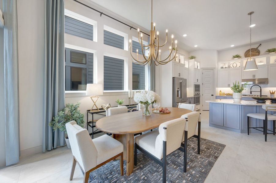 Furnished interior in a model home at Bridgeland Central: Emerald Heights - Enclave Row Collection in Cypress (Image 7).