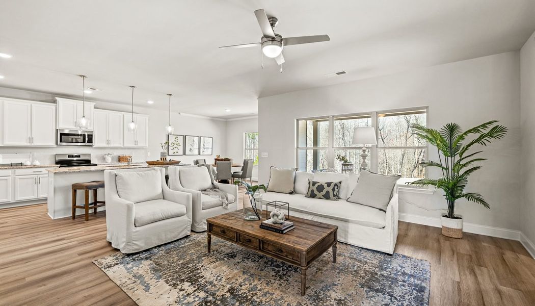 Furnished interior in a model home at Chimney Oaks in Homer (Image 10). Furnished interior in a model home at Chimney Oaks in Homer (Image 10).
