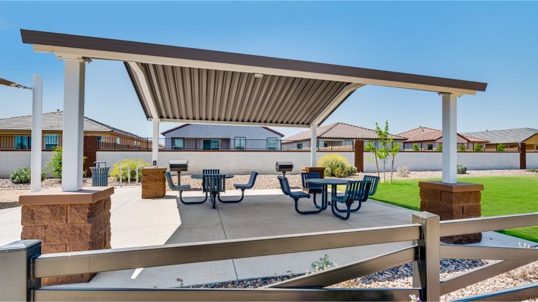 Shaded picnic area Shaded picnic area