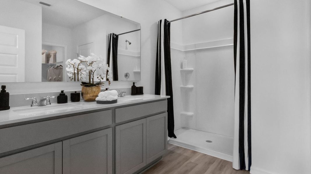 Furnished interior in a model home at Summerlin at Hawthorne Ranch in Lakeland (Image 22).