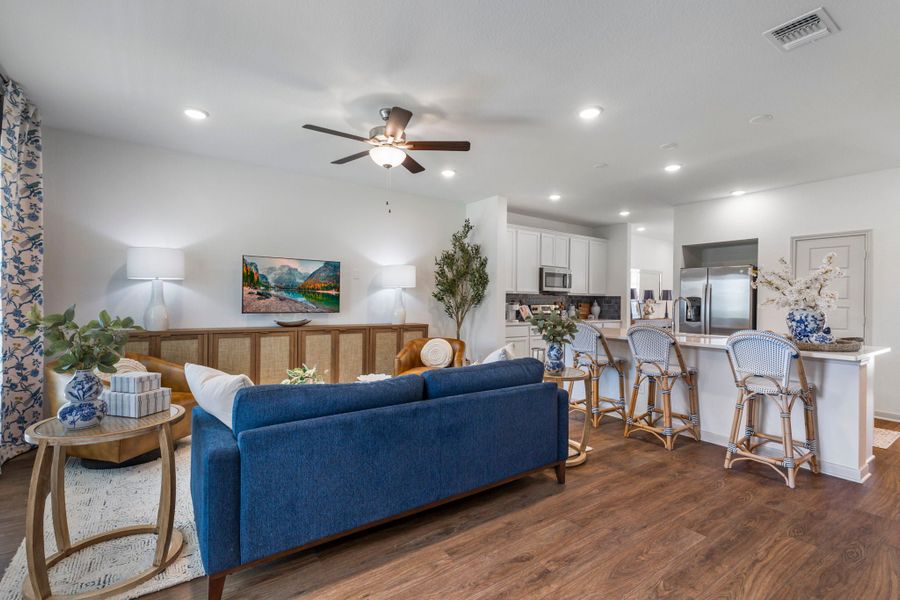 Furnished interior in a model home at Hartrick Ranch in Temple (Image 11).