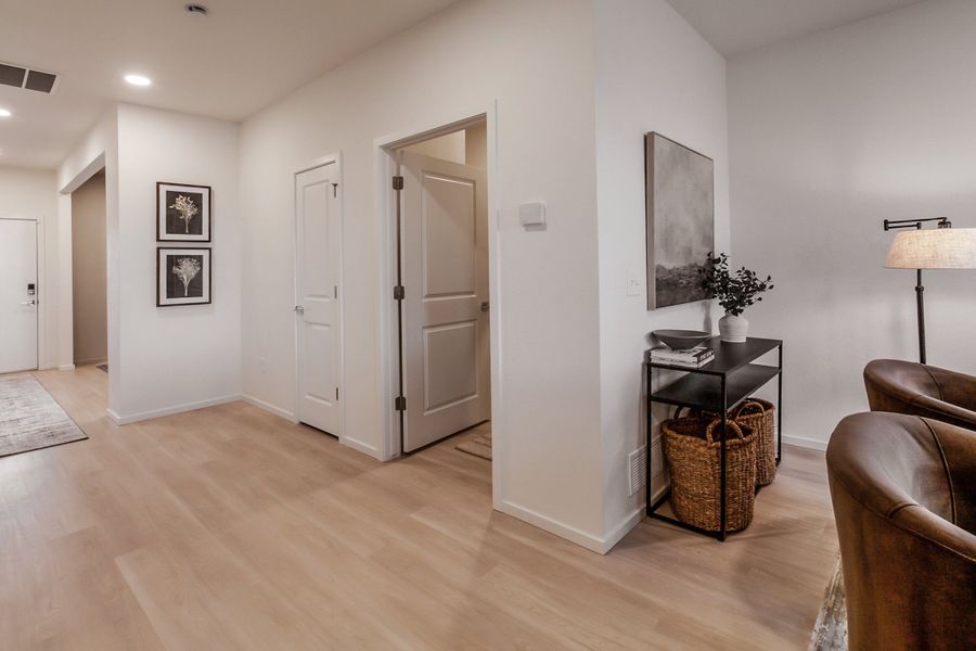 Furnished interior in a model home at Granary Trailblazer Collection - Single Family Homes in Johnstown (Image 56). Furnished interior in a model home at Granary Trailblazer Collection - Single Family Homes in Johnstown (Image 56).