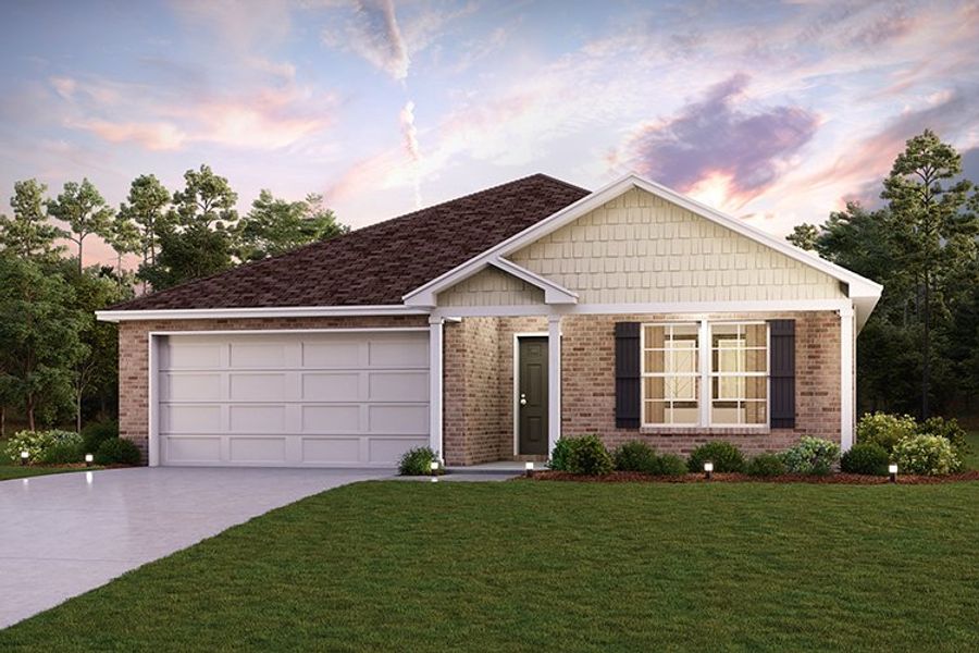 A house with a garage. A house with a garage.
