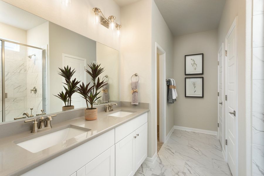 Furnished interior in a model home at Bricewood in Helotes (Image 12).