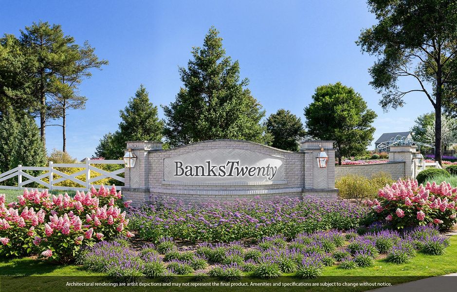 Entrance to the BanksTwenty community in Raleigh, NC, featuring signage and landscaping (Image 11).