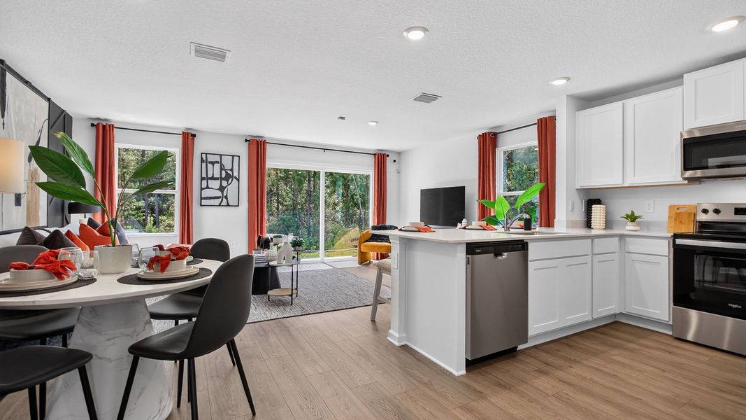 Furnished interior in a model home at Bridle Creek Townhomes in Jacksonville (Image 7). Furnished interior in a model home at Bridle Creek Townhomes in Jacksonville (Image 7).