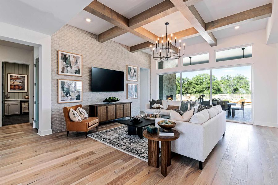 Furnished interior in a model home at Kissing Tree – Vista Series in San Marcos (Image 6).