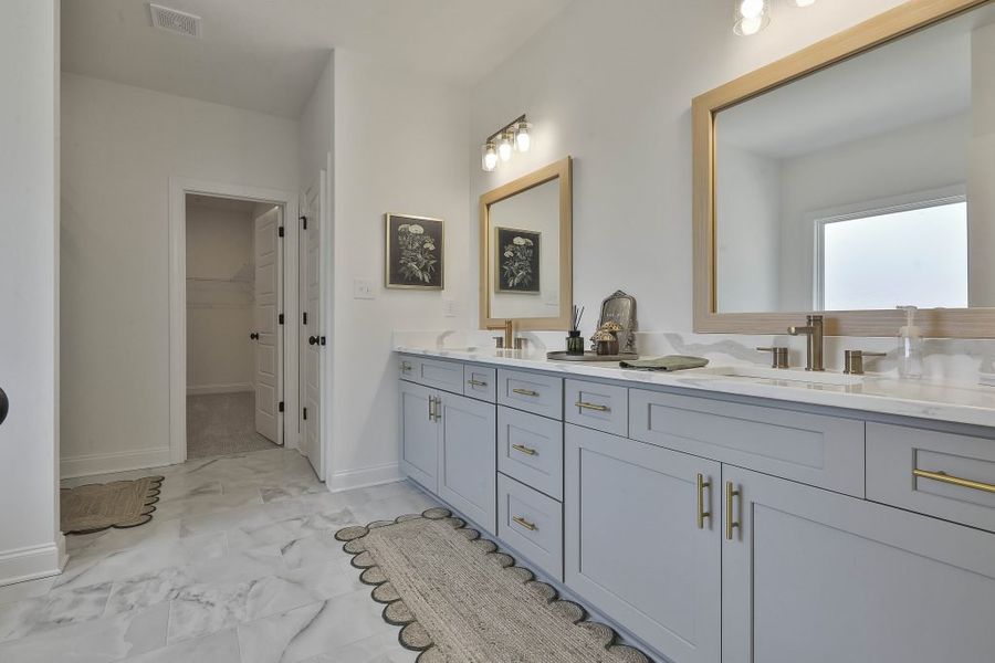 Furnished interior in a model home at Ellerbe in Newnan (Image 19).