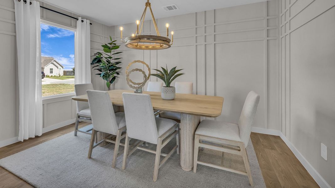Furnished interior in a model home at Sunset Oaks in Maxwell (Image 26).