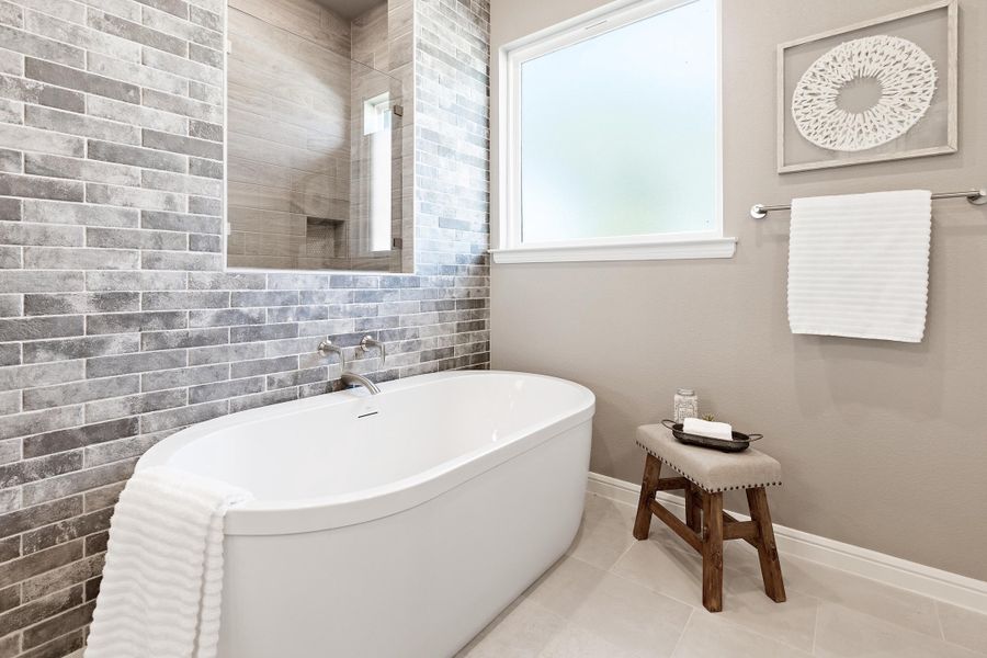 Furnished interior in a model home at Vintage Oaks in Weatherford (Image 38).