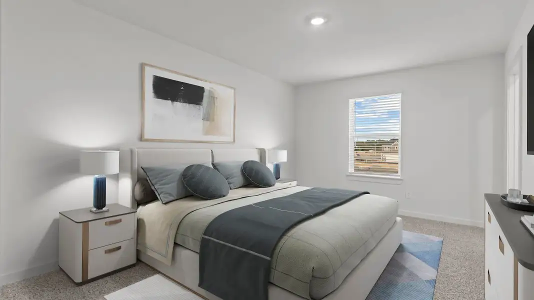 Furnished interior in a model home at Sugar Land Point in Houston (Image 9).