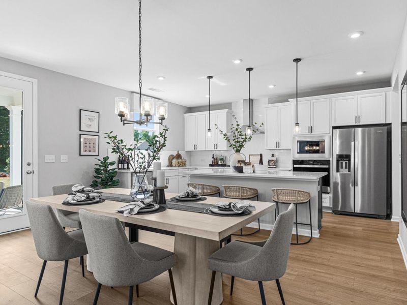 Furnished interior in a model home at Wehunt Meadows in Hoschton (Image 6).