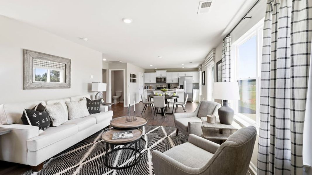 Furnished interior in a model home at Treemont Commons in Wellford (Image 15).