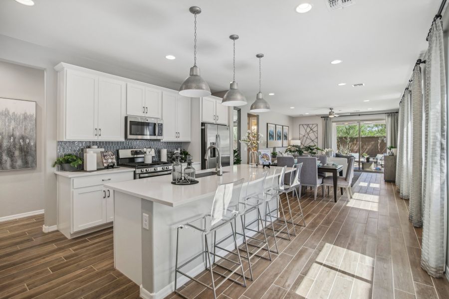 Furnished interior in a model home at Entrada La Coraza in Sahuarita (Image 3).